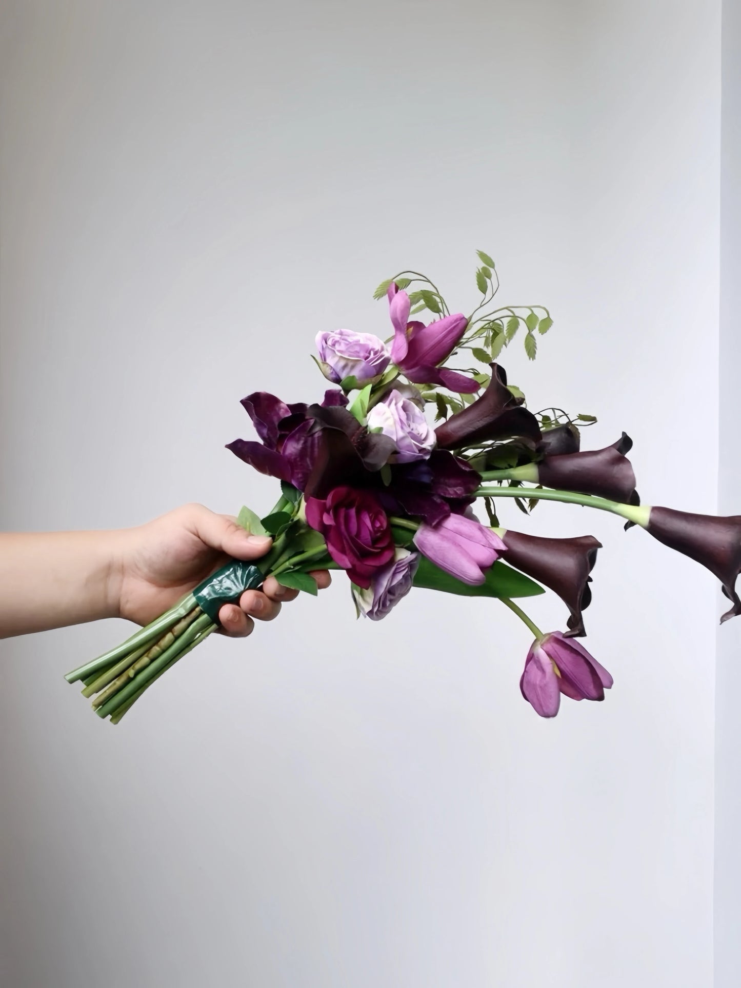 The Plum Reverie -Luxe Purple Faux Floral Bouquet