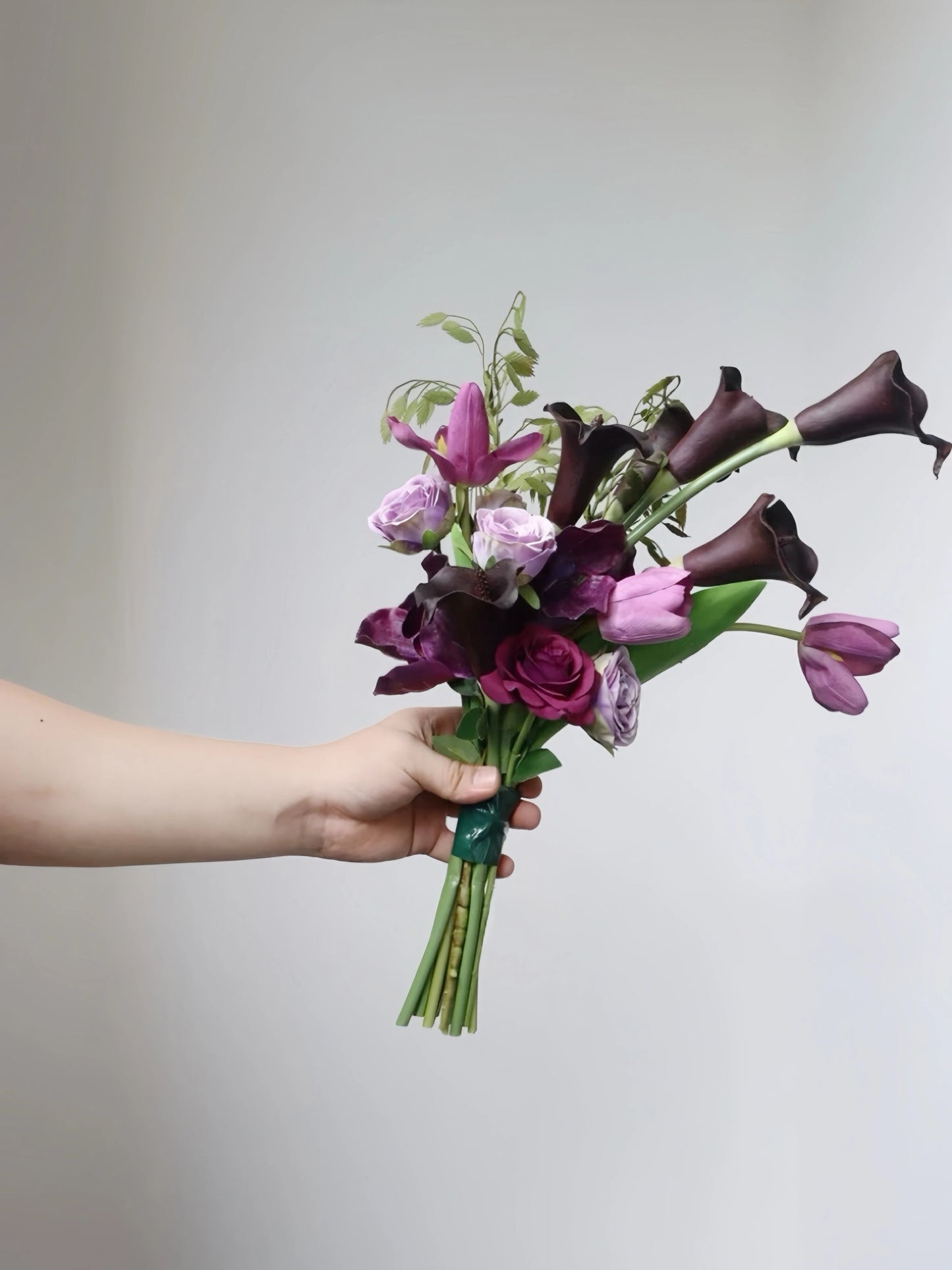 The Plum Reverie -Luxe Purple Faux Floral Bouquet