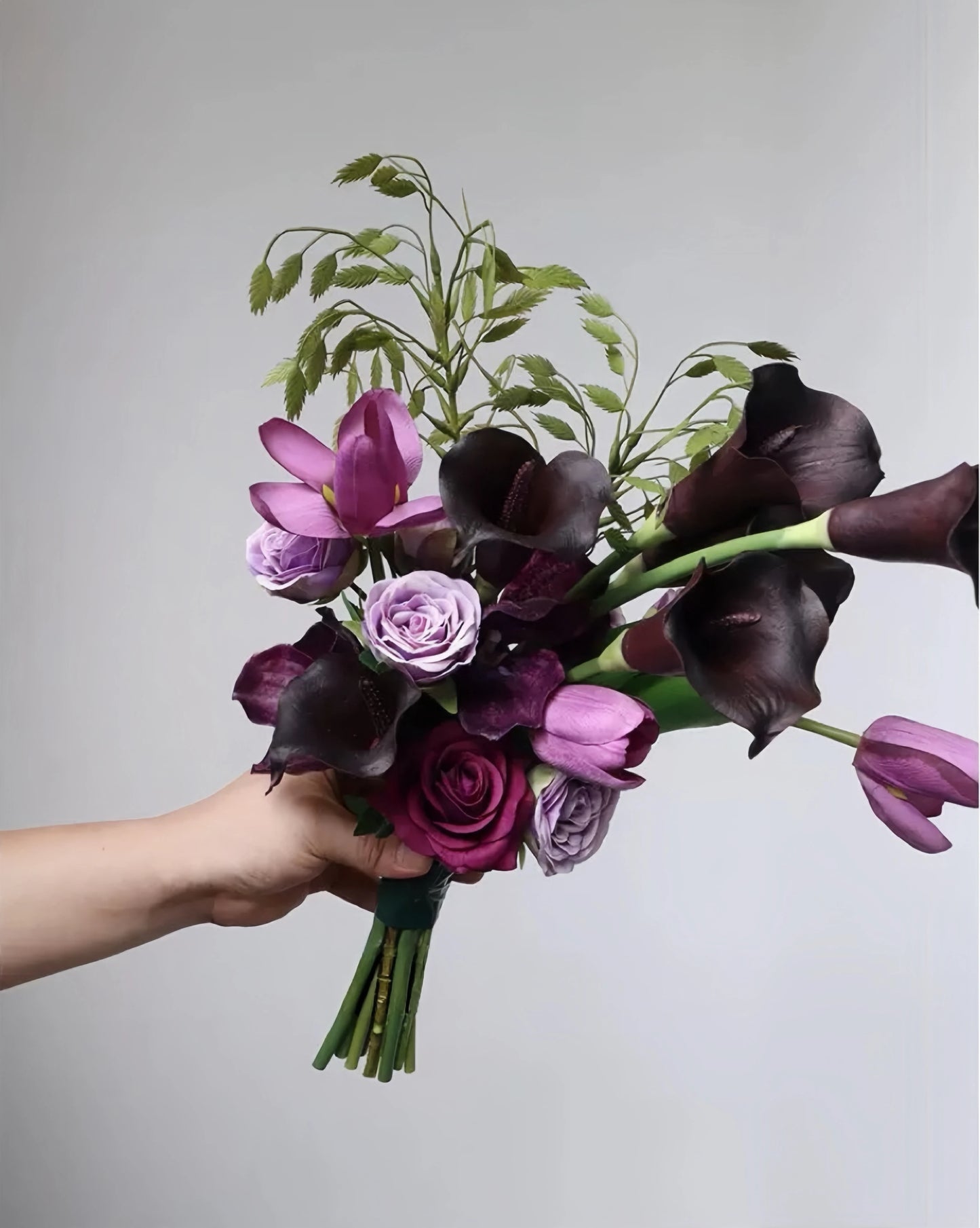 The Plum Reverie -Luxe Purple Faux Floral Bouquet