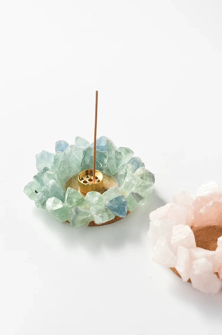 Raw Crystal Cluster  Incense Holder