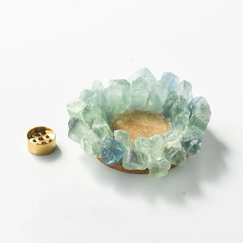 Raw Crystal Cluster  Incense Holder