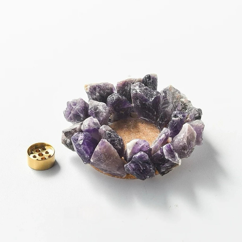 Raw Crystal Cluster  Incense Holder