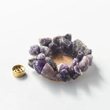Raw Crystal Cluster  Incense Holder