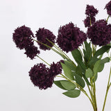 Faux 3-Head Allium Spray Stem