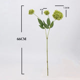 Faux 3-Head Allium Spray Stem