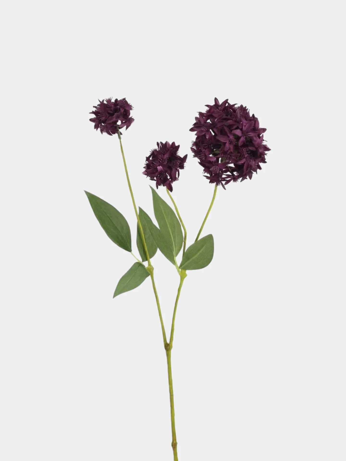 Faux 3-Head Allium Spray Stem
