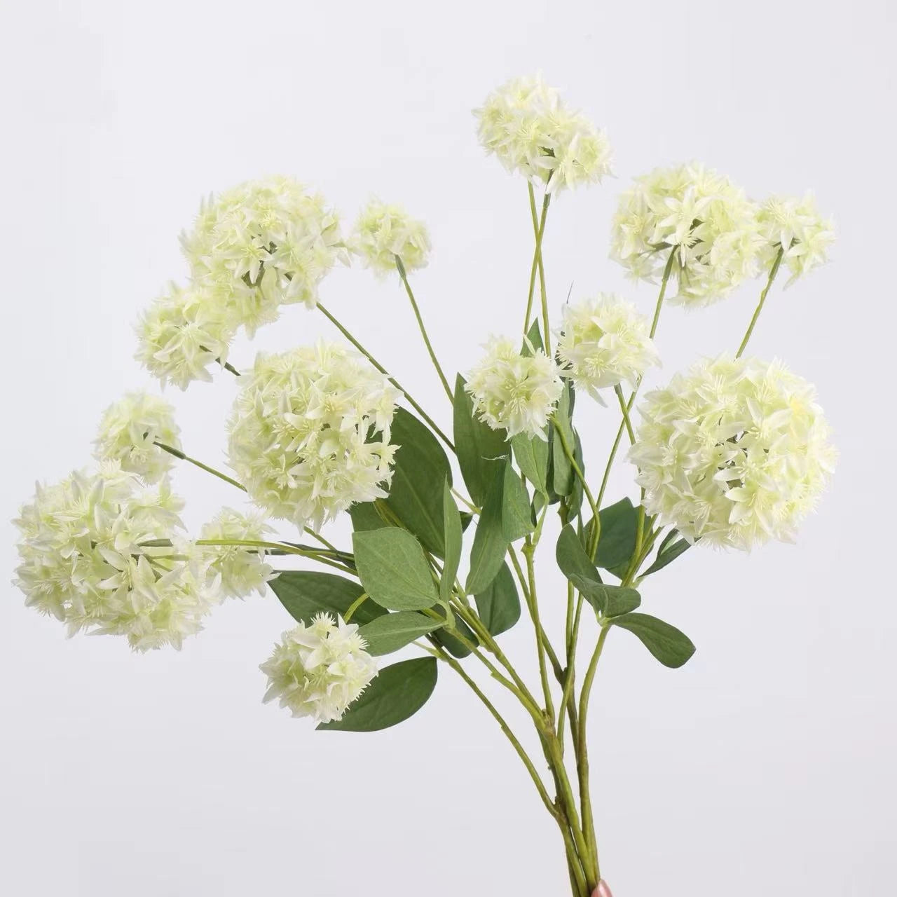 Faux 3-Head Allium Spray Stem