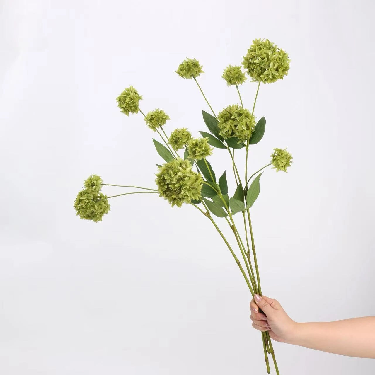 Faux 3-Head Allium Spray Stem
