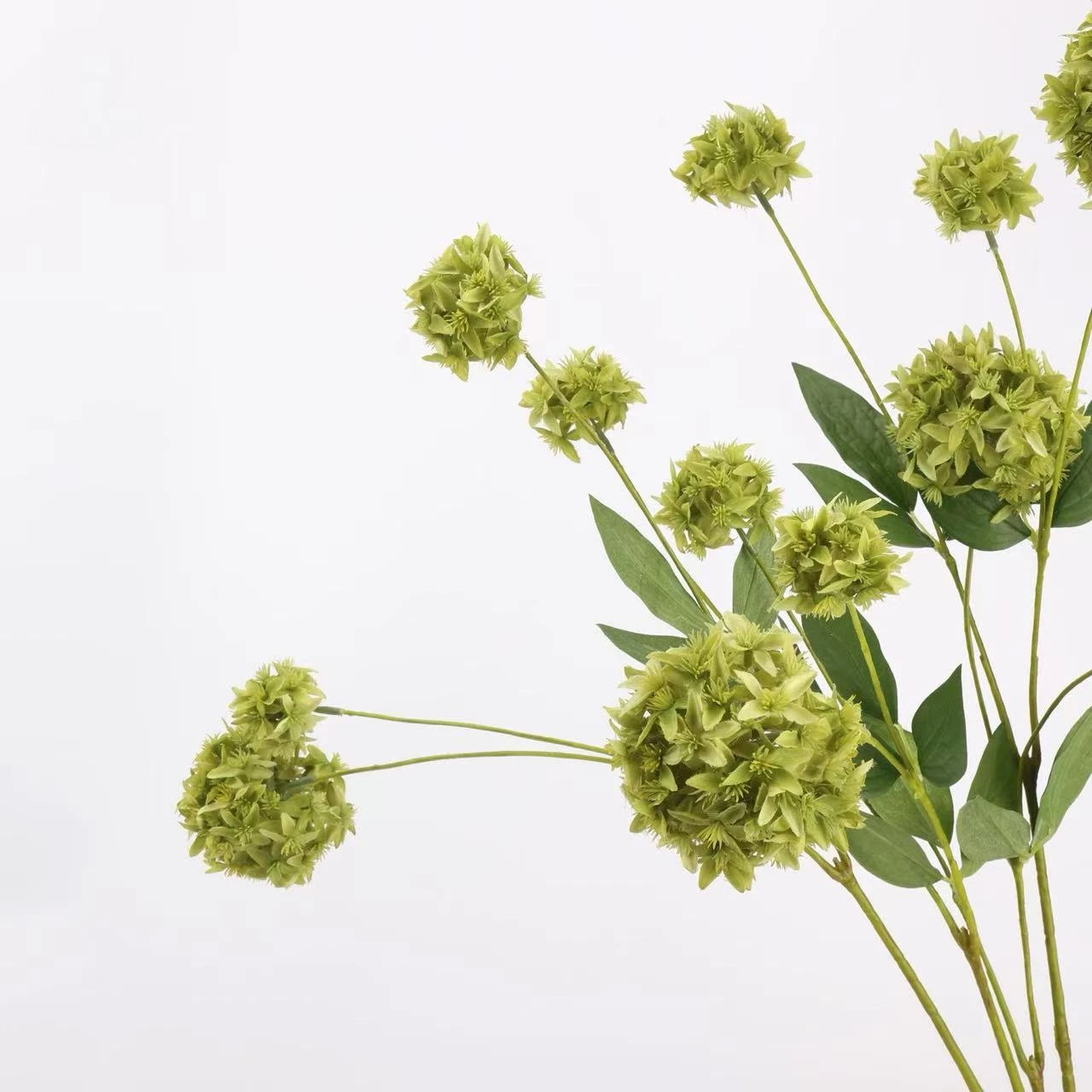 Faux 3-Head Allium Spray Stem