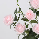 Real Touch 5-Head Rose Spray in Pink– 30"