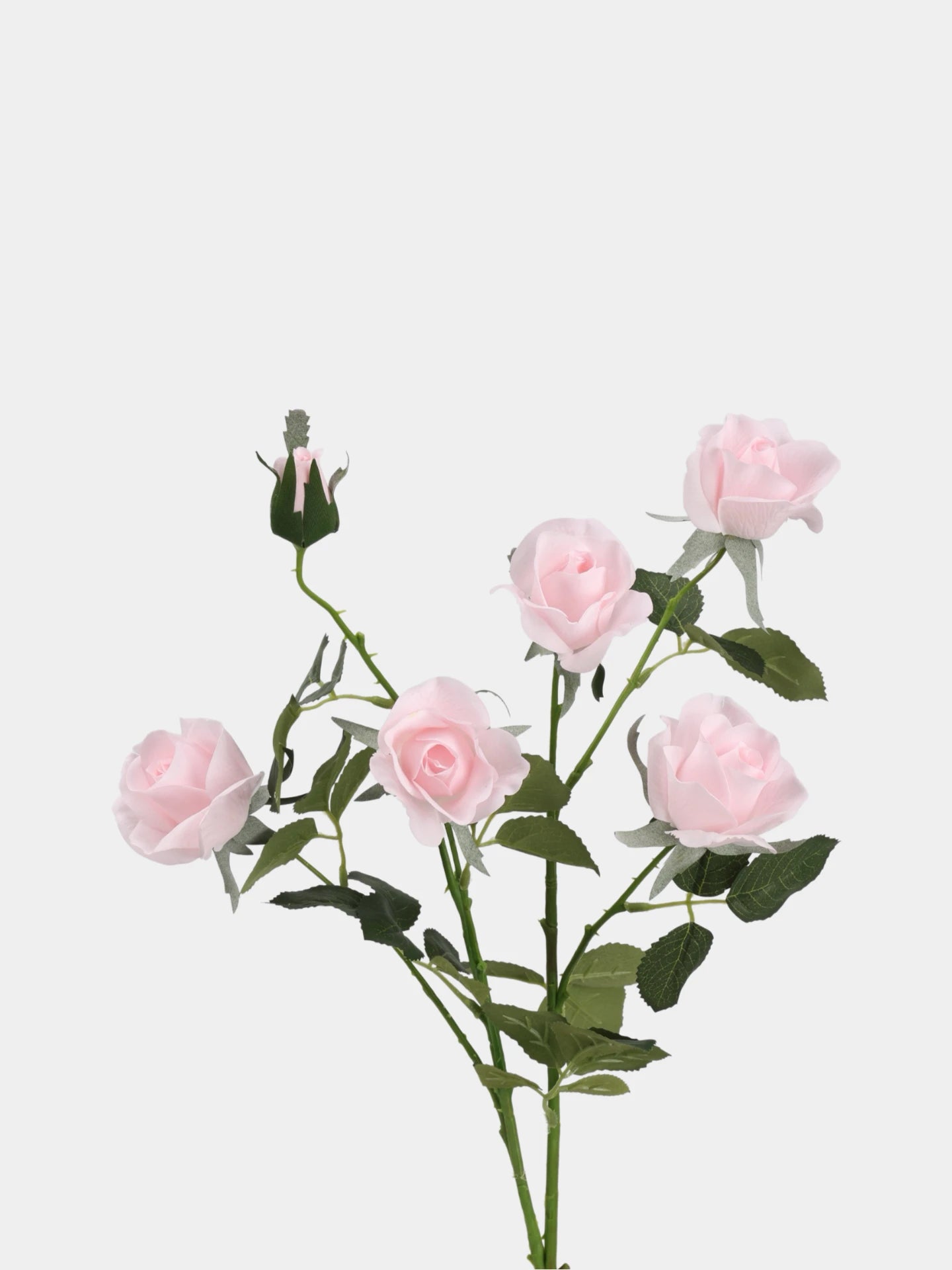 Real Touch 5-Head Rose Spray in Pink– 30"