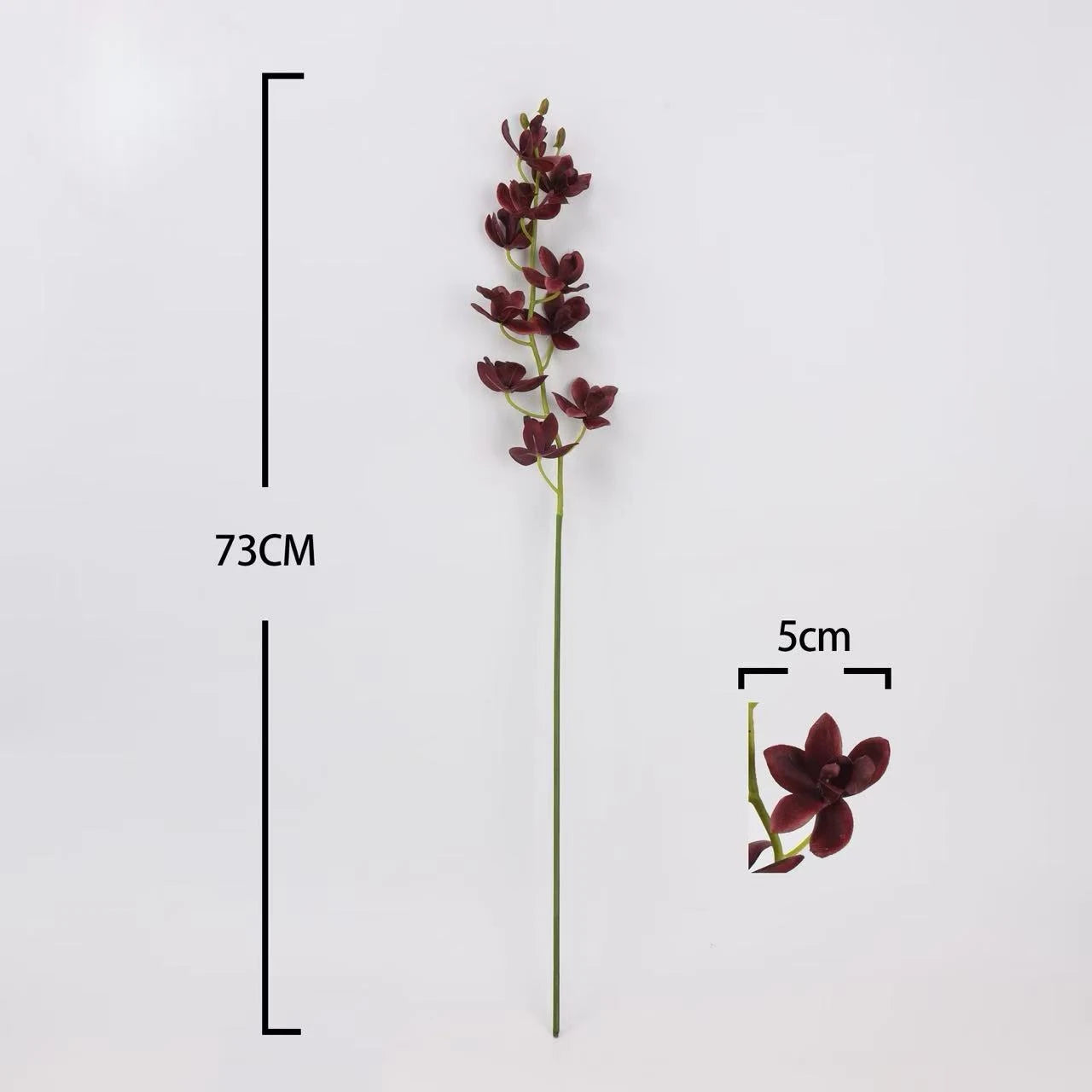 Real Touch Artificial Cymbidium Orchid Stem – 73cm