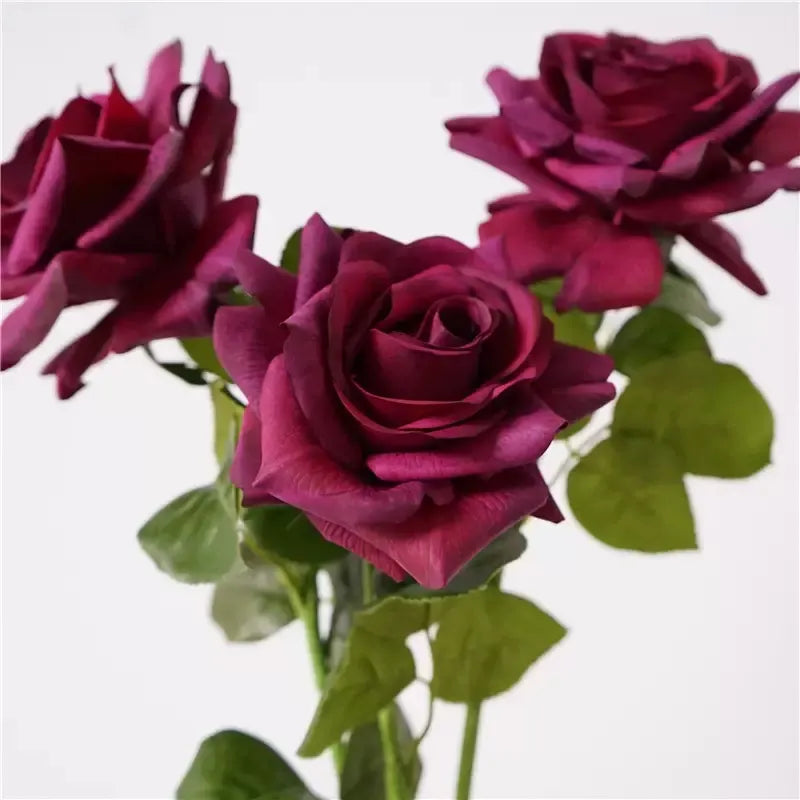 Real Touch Artificial Deep Purple Rose -26"