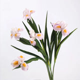 Real Touch Artificial Iris Flower Stem with Leaves – 60cm