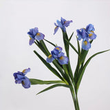 Real Touch Artificial Iris Flower Stem with Leaves – 60cm