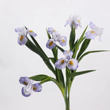 Real Touch Artificial Iris Flower Stem with Leaves – 60cm