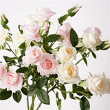 リアルタッチ人工マルチヘッドローズ - 赤/ピンク/白