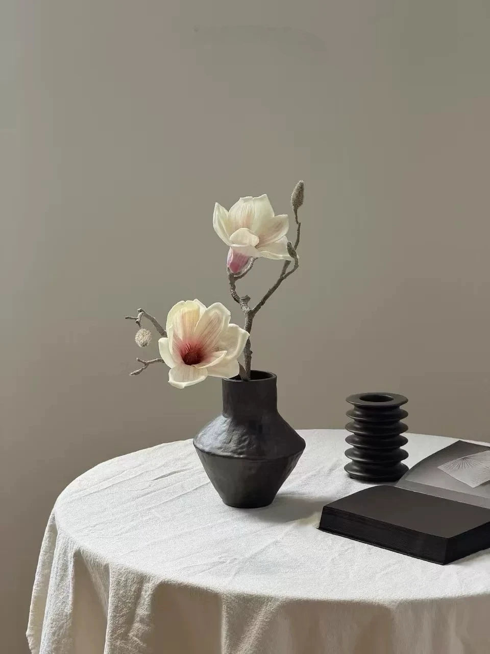 Real Touch Blush Magnolia Stem Set