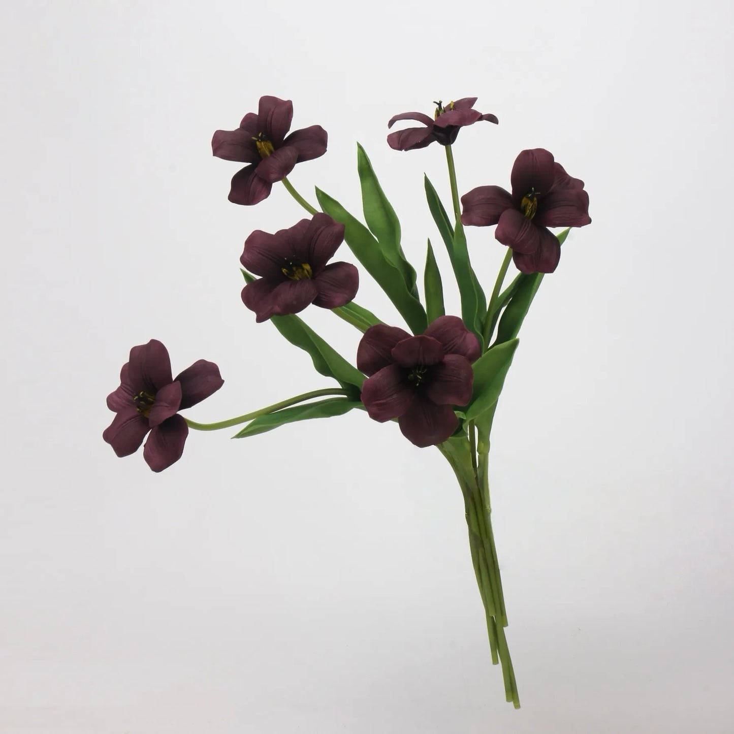 リアルタッチブラウニーチューリップステム – バーガンディ-18.9"