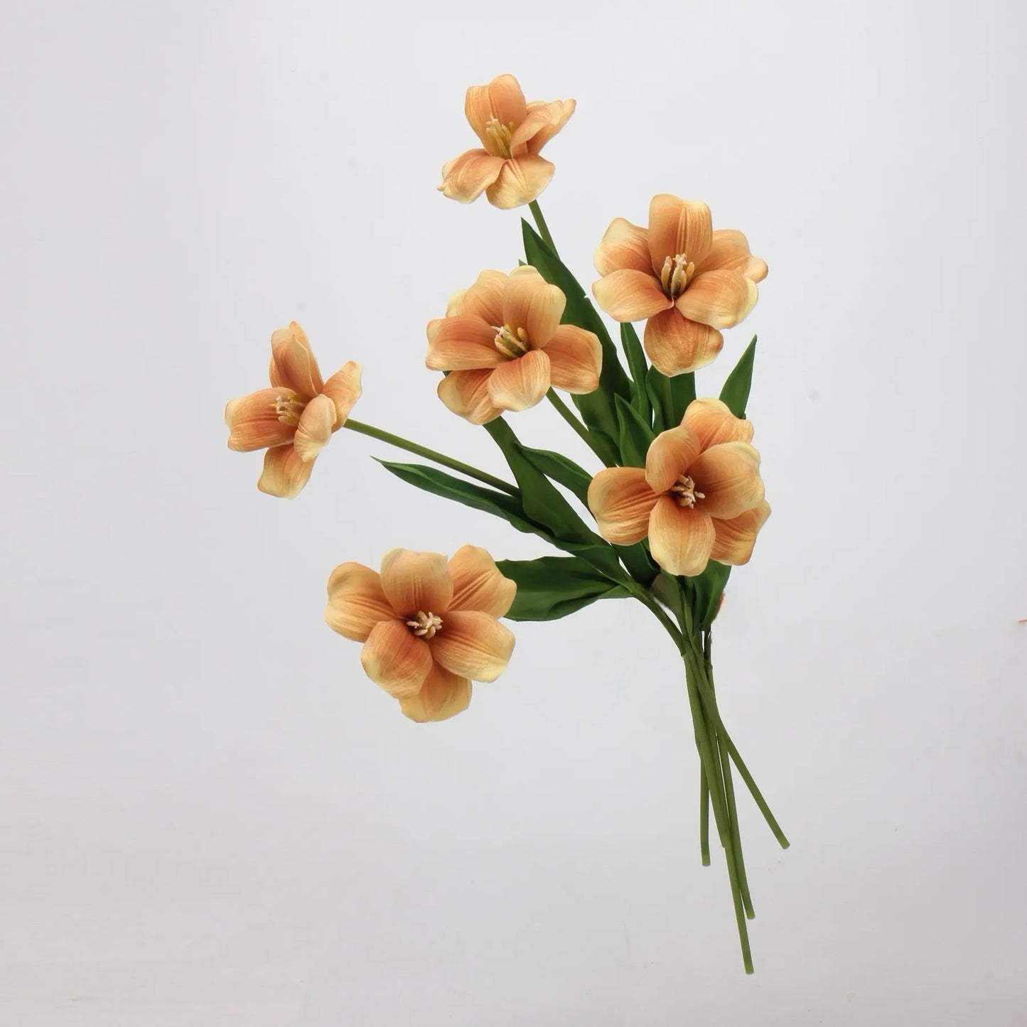 Realistische künstliche Tulpe, Stiel – Orange – 48 cm
