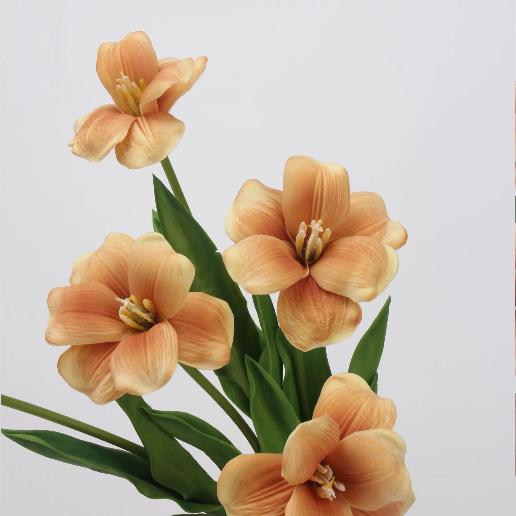 Realistische künstliche Tulpe, Stiel – Orange – 48 cm