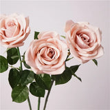 
Künstliche Blumen mit echtem Touch Rose in Pink-28"