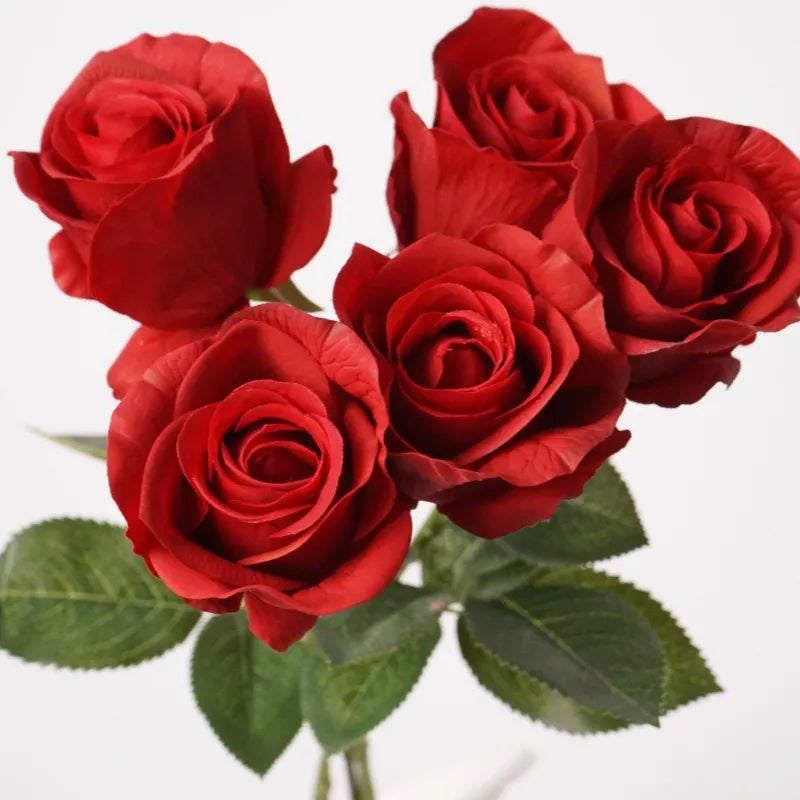 リアルタッチ ダイアナ ローズ ブーケ - 赤
