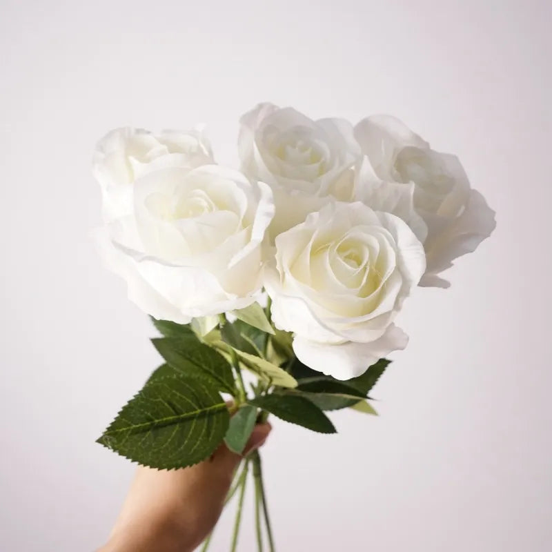 リアルタッチ ダイアナ ローズ ブーケ - ホワイト