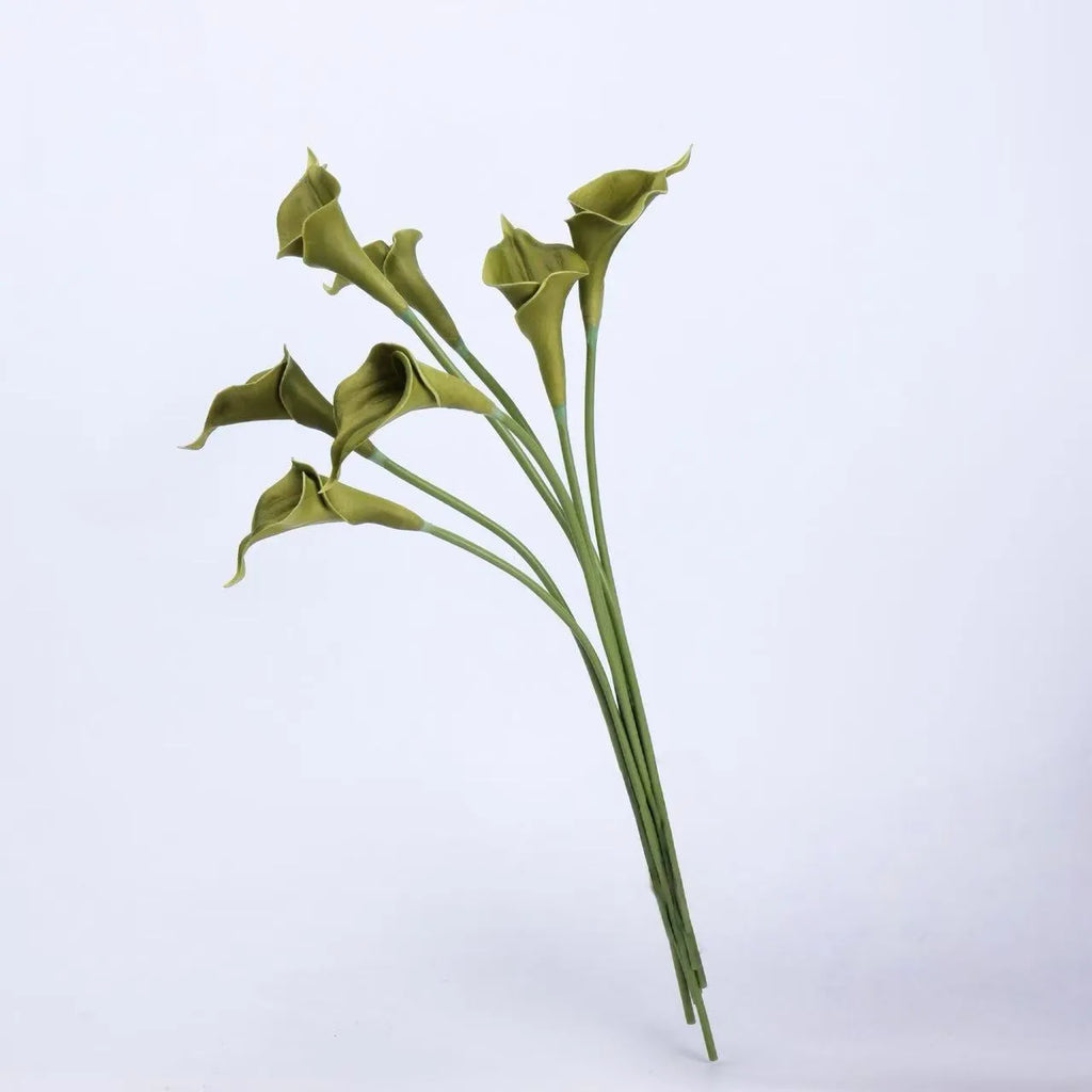Real Touch Faux Calla Lily Stem – Green 20.9″
