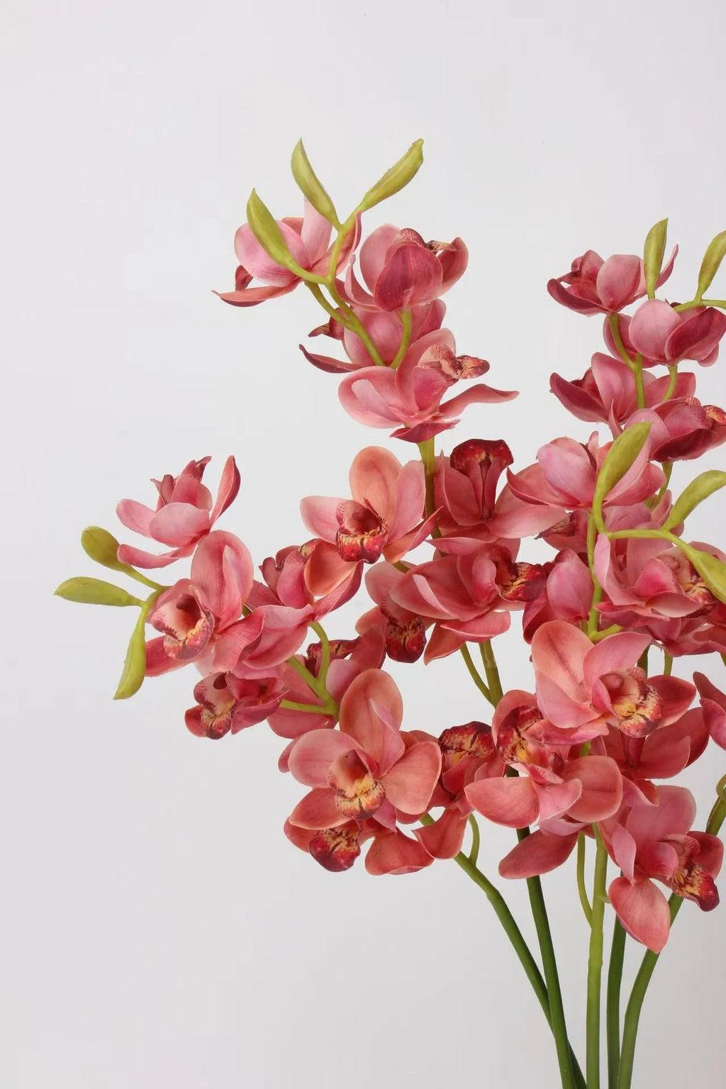 Real Touch Faux Cymbidium Orchid Stem — 27" Rose Red