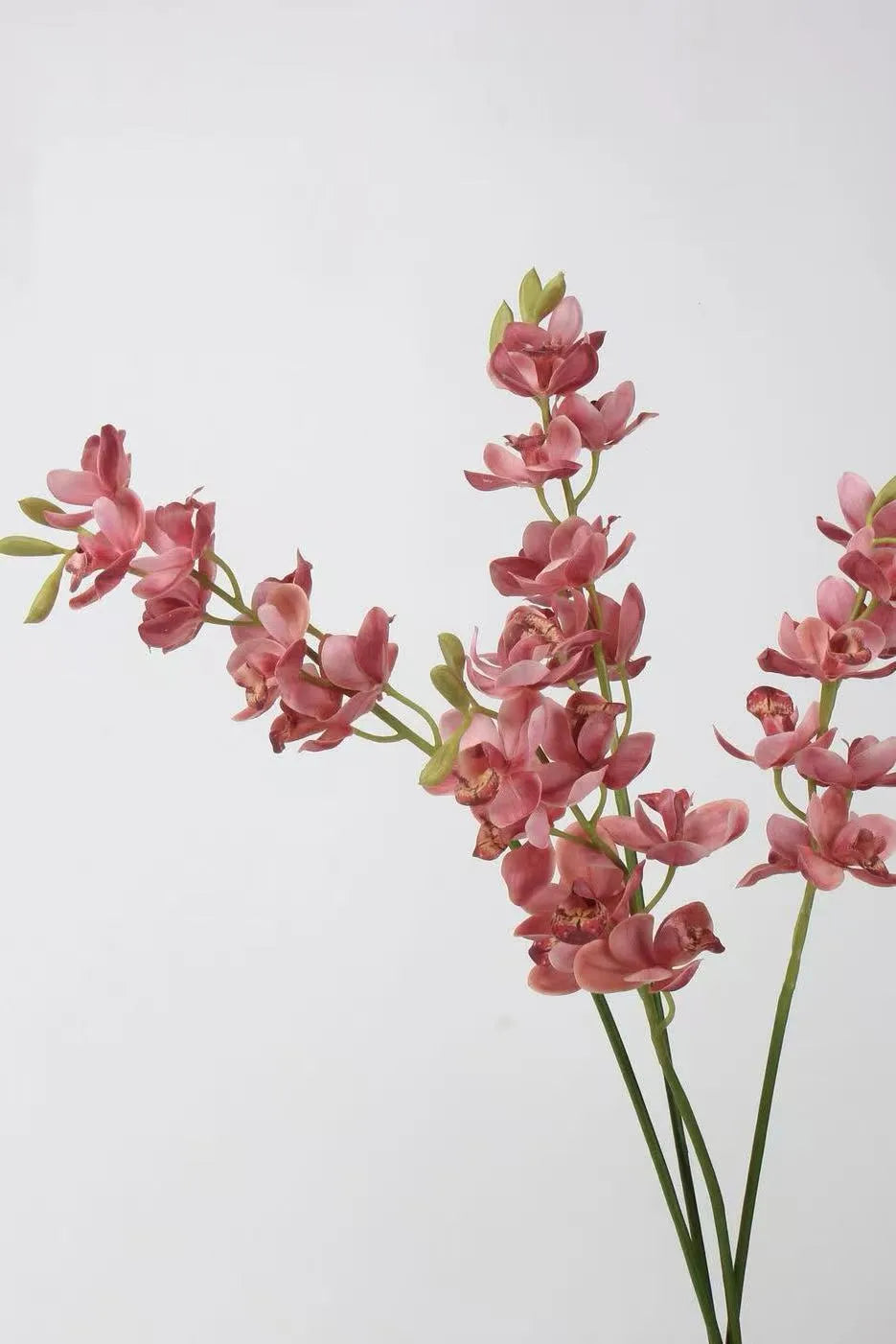 Real Touch Faux Cymbidium Orchid Stem — 27" Rose Red