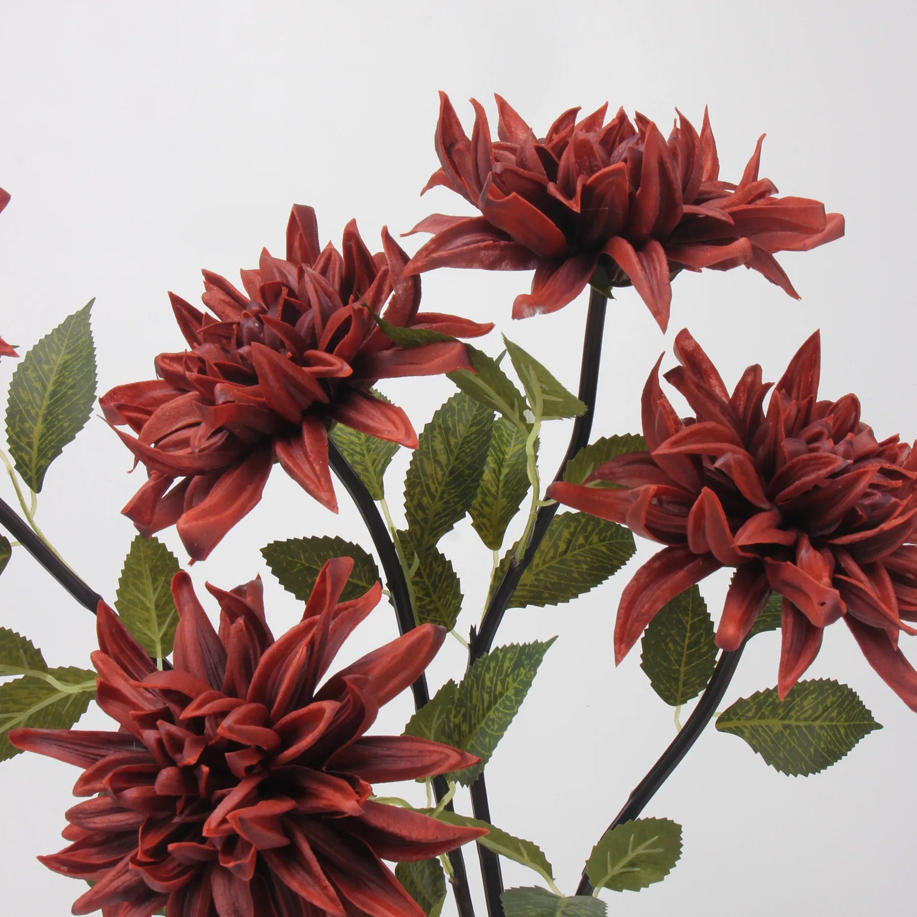 Real Touch Faux Dahlia Flower-Brick Red-20.8"