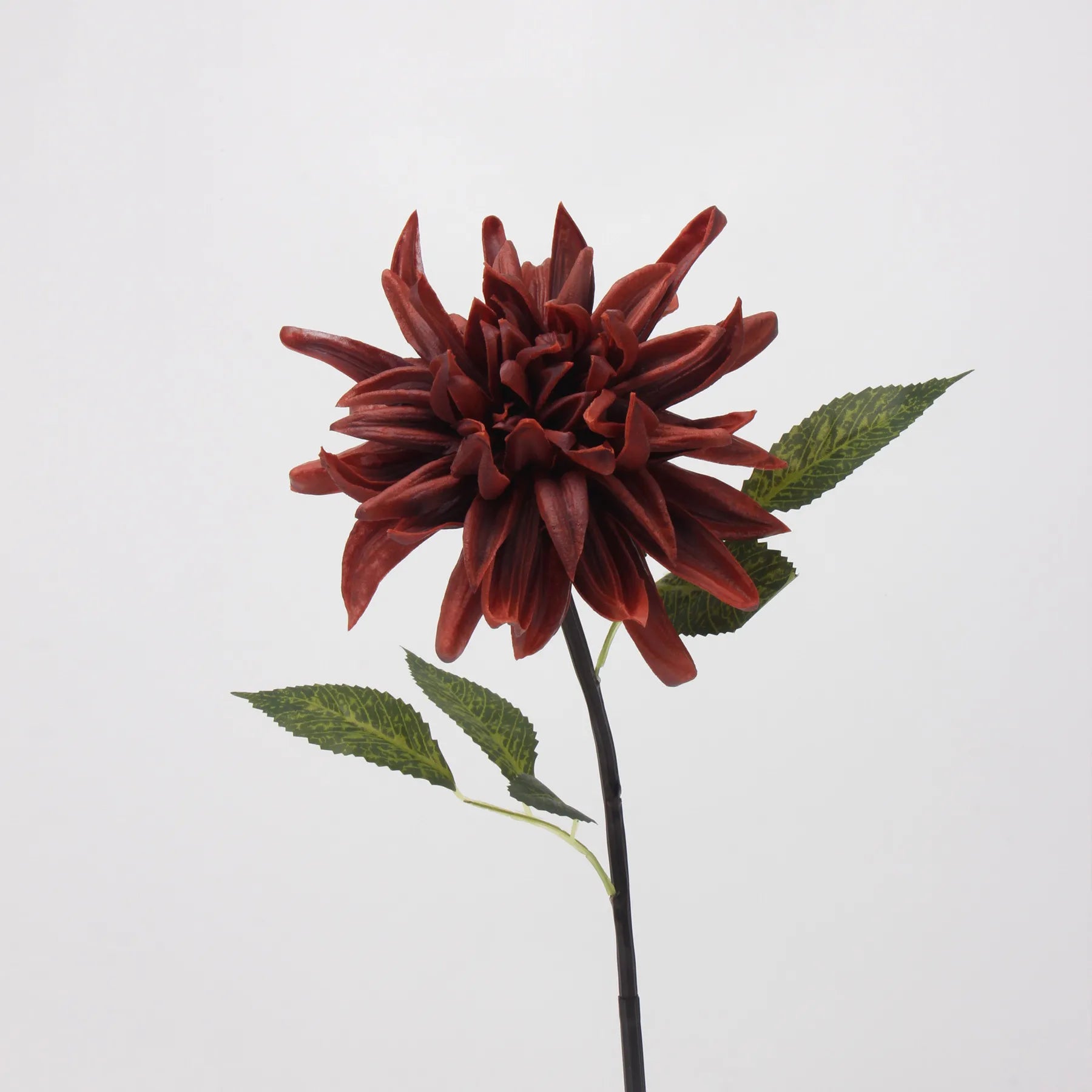 Real Touch Faux Dahlia Flower-Brick Red-20.8"