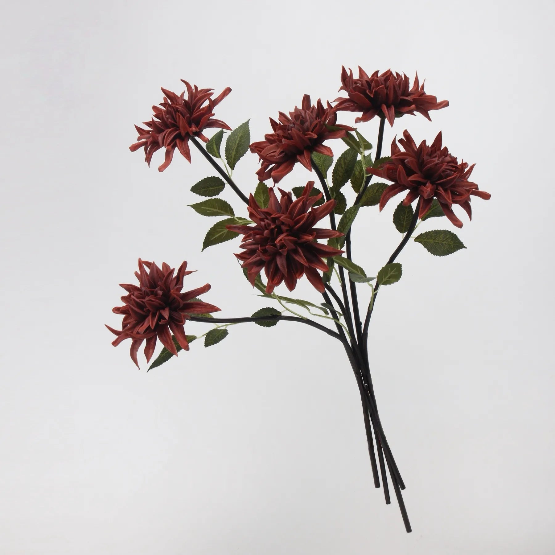 Real Touch Faux Dahlia Flower-Brick Red-20.8"