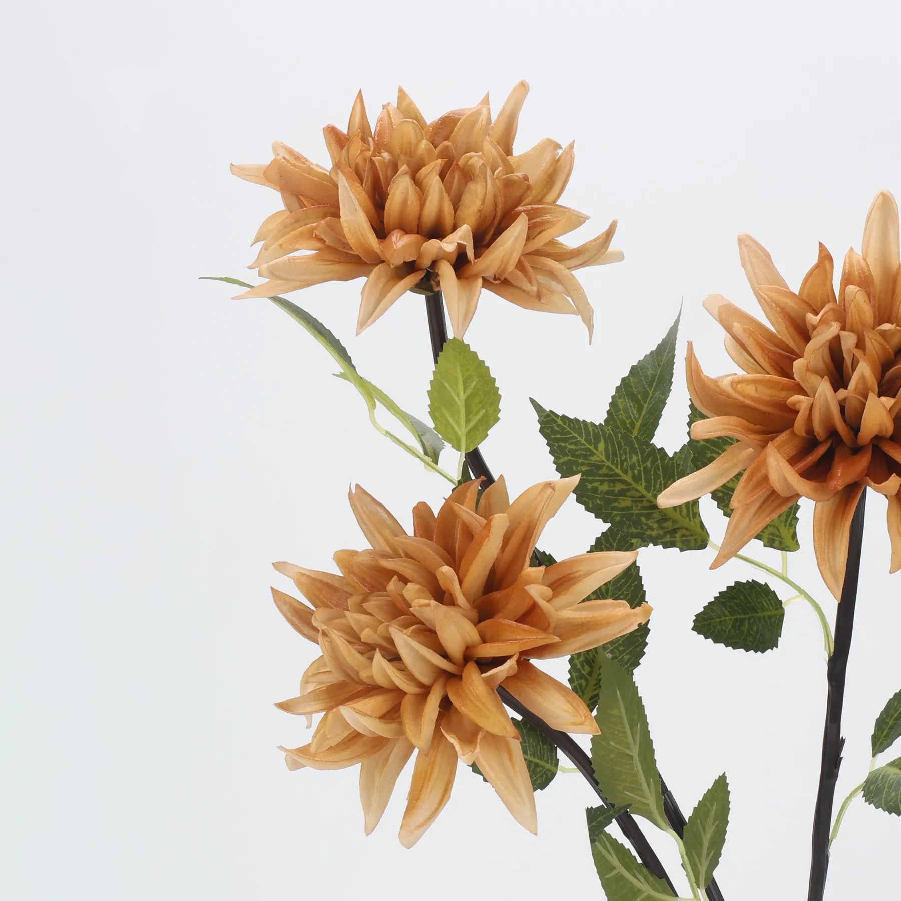 Real Touch Faux Dahlia Flower-Brown-20.8"