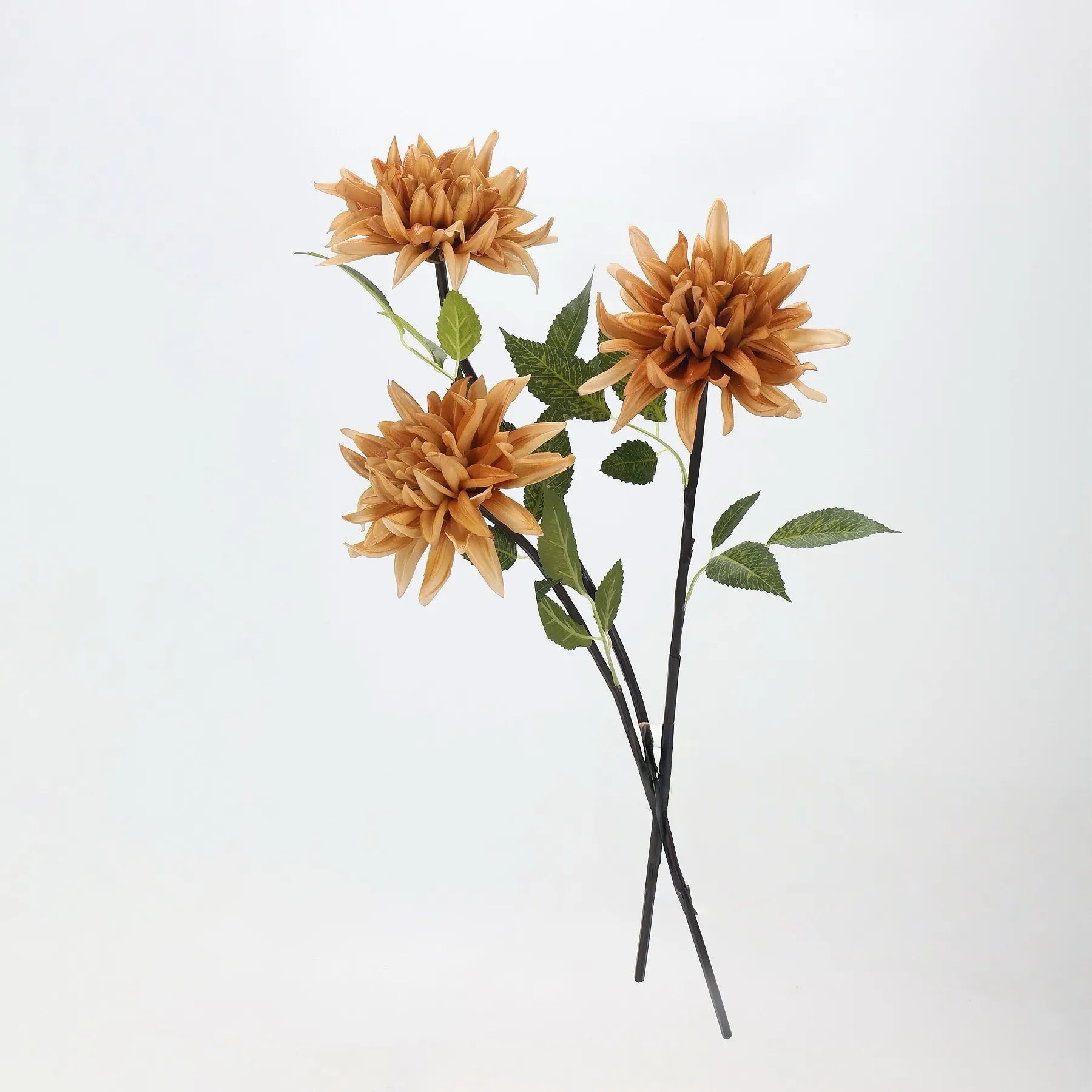 Real Touch Faux Dahlia Flower-Brown-20.8"