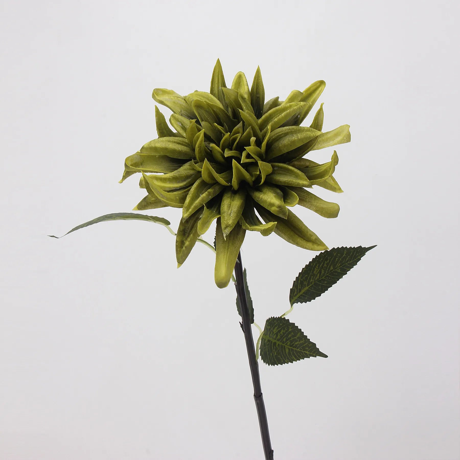 Dahlienblüte aus Kunstseide, „Real Touch“, Grün, 52,8 cm