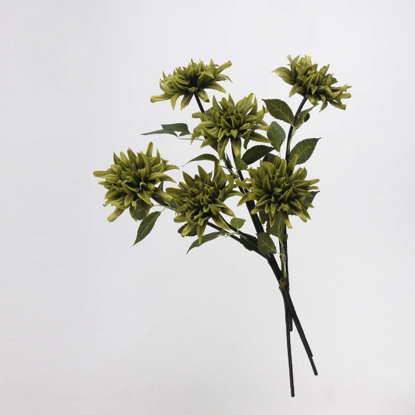 Dahlienblüte aus Kunstseide, „Real Touch“, Grün, 52,8 cm