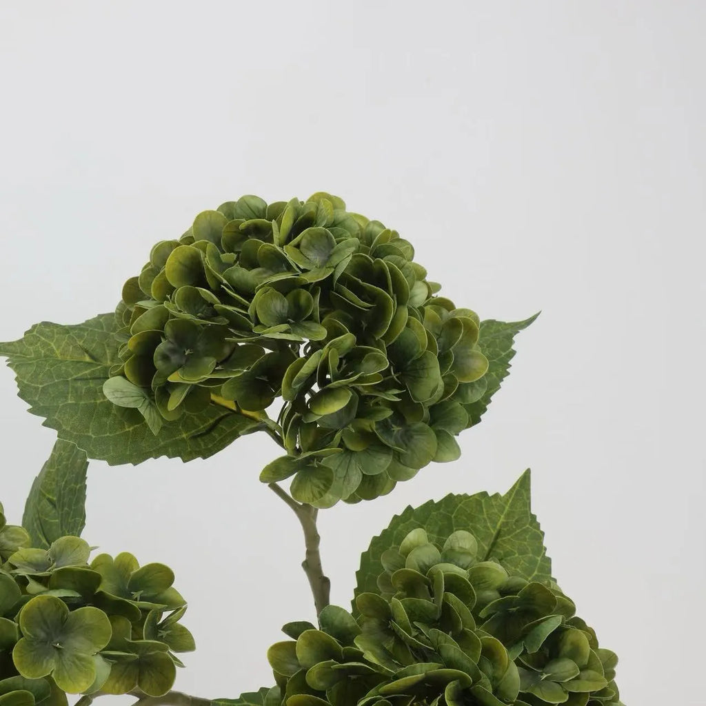 Real Touch Faux Hydrangea Stem -Green