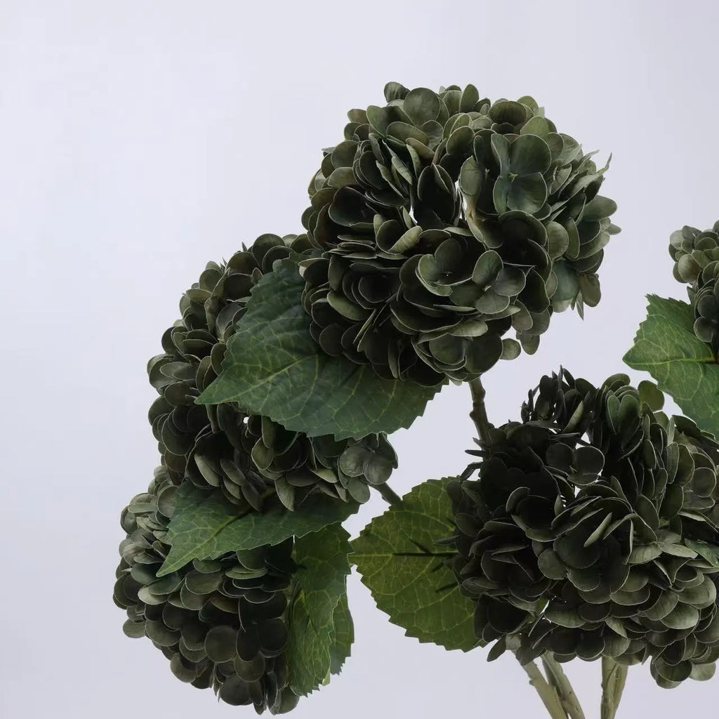 Real Touch Faux Hydrangea Stem -Green