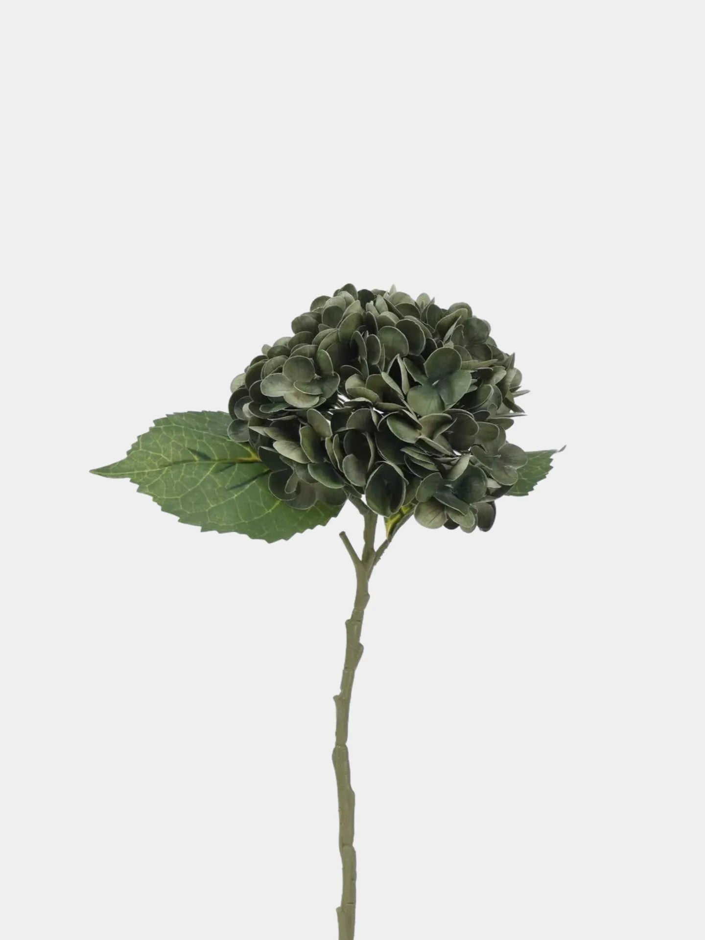 Real Touch Faux Hydrangea Stem -Green