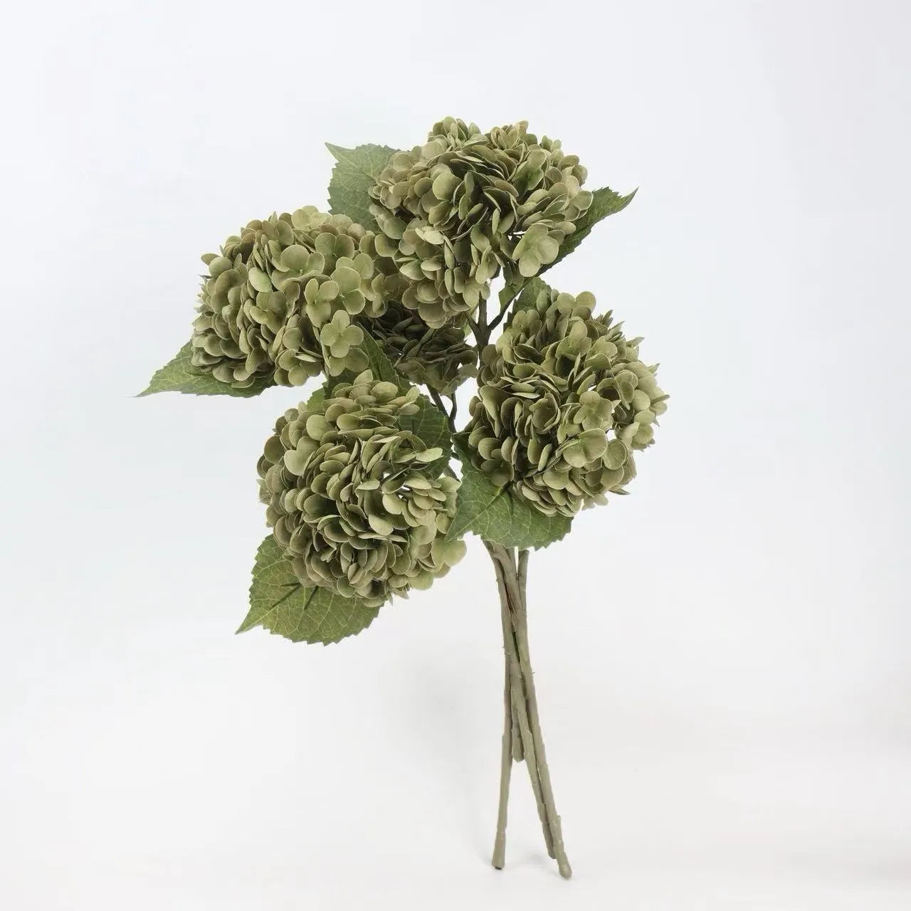 Real Touch Faux Hydrangea Stem -Green