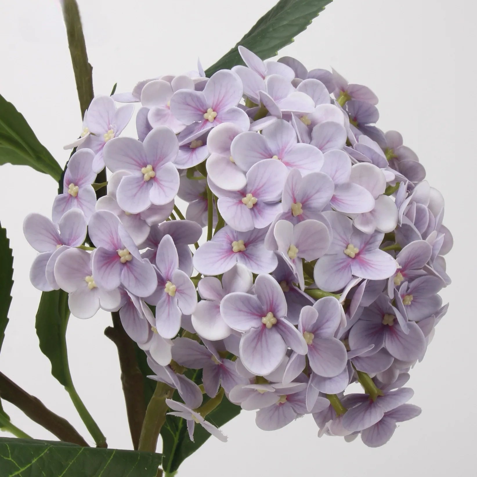 リアルタッチ フェイク アジサイ ステム - ライトパープル 20インチ