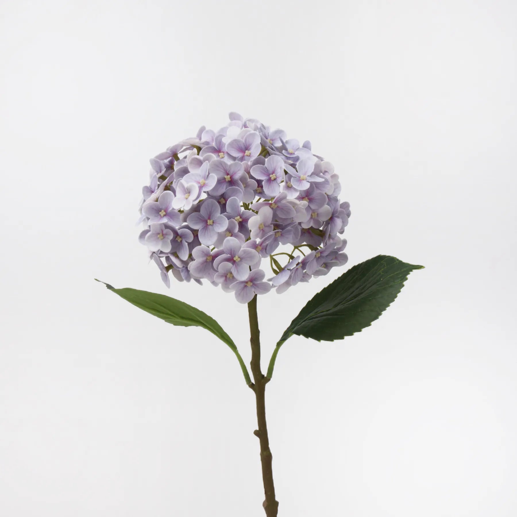 リアルタッチ フェイク アジサイ ステム - ライトパープル 20インチ