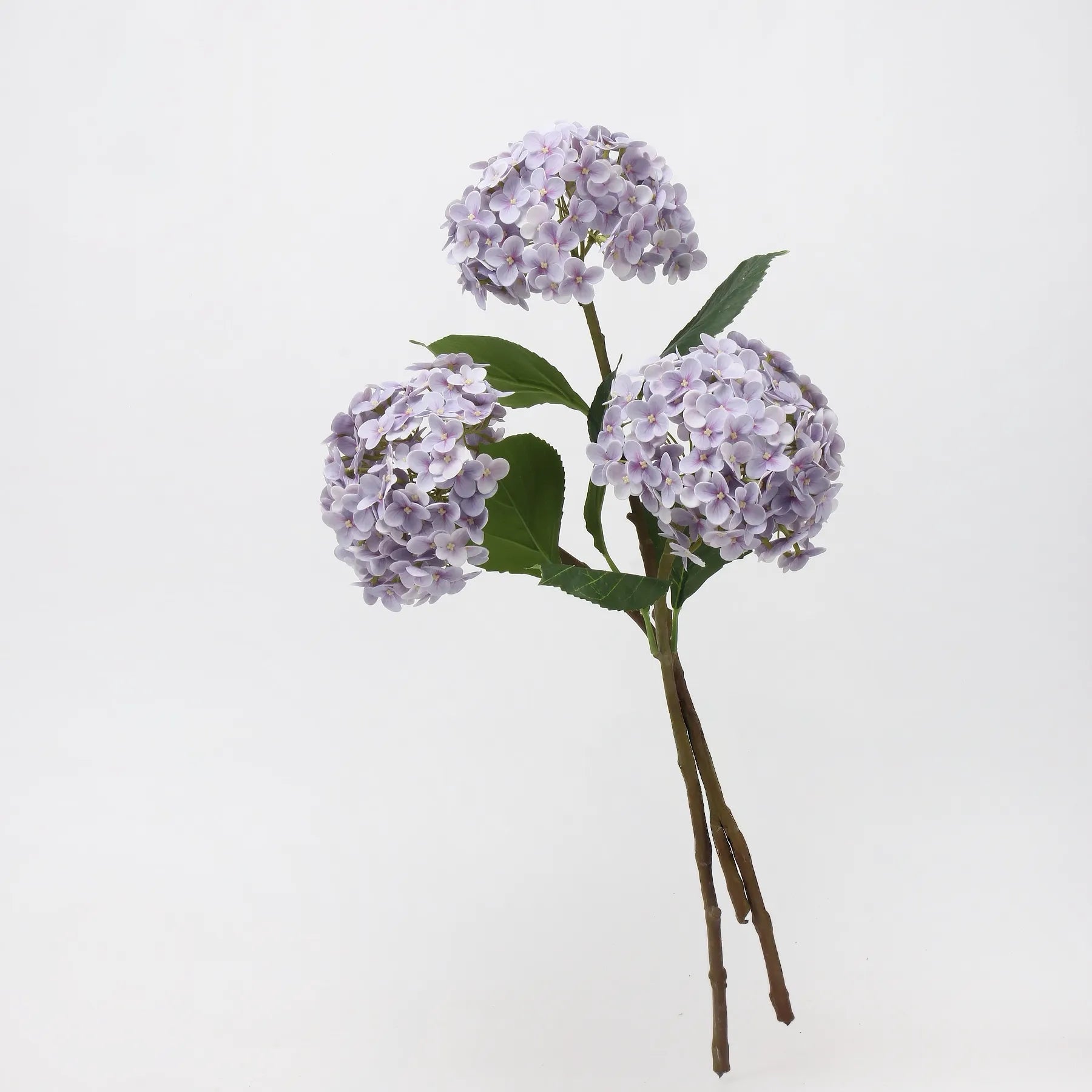 リアルタッチ フェイク アジサイ ステム - ライトパープル 20インチ