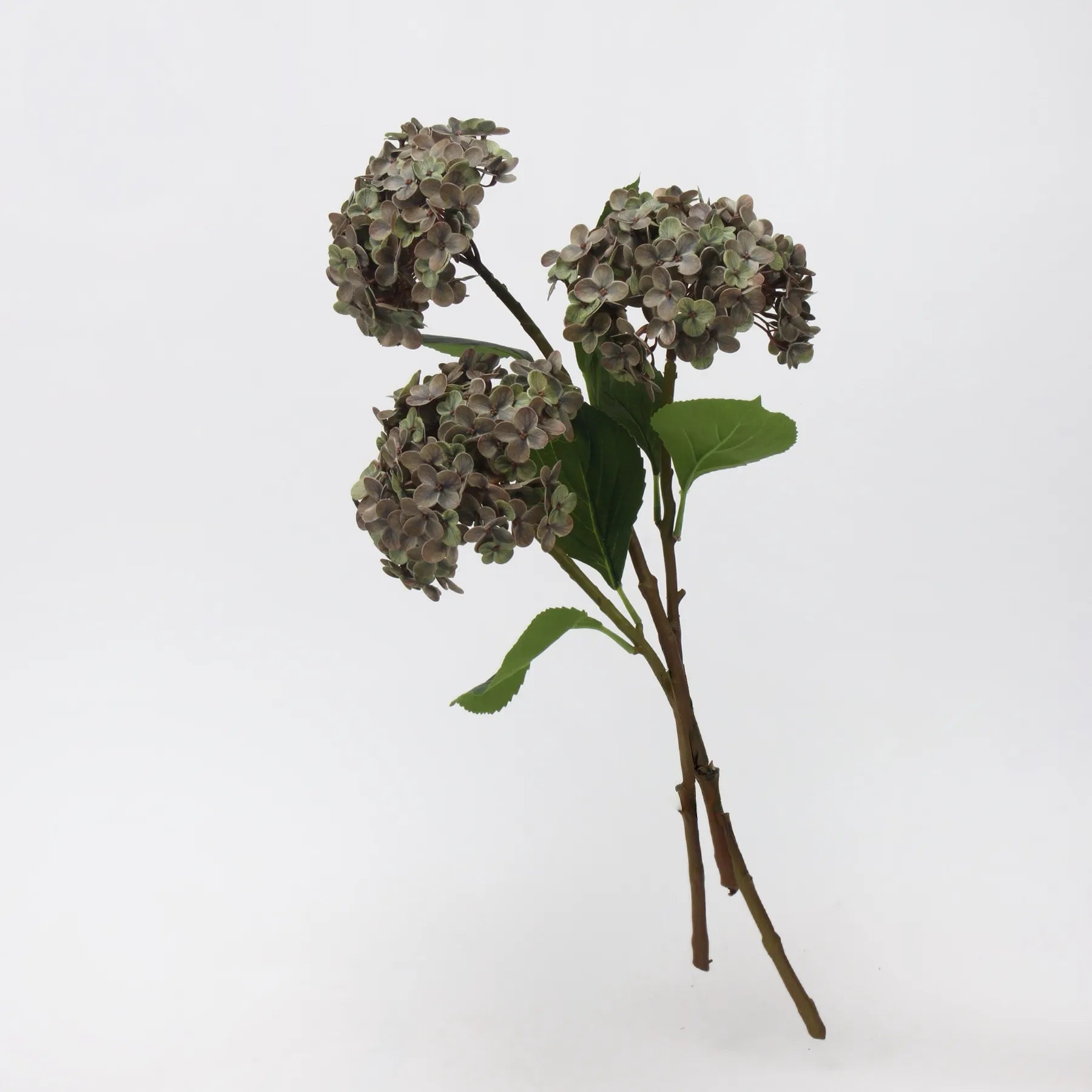 リアルタッチ フェイク アジサイ ステム - 薄緑 20インチ