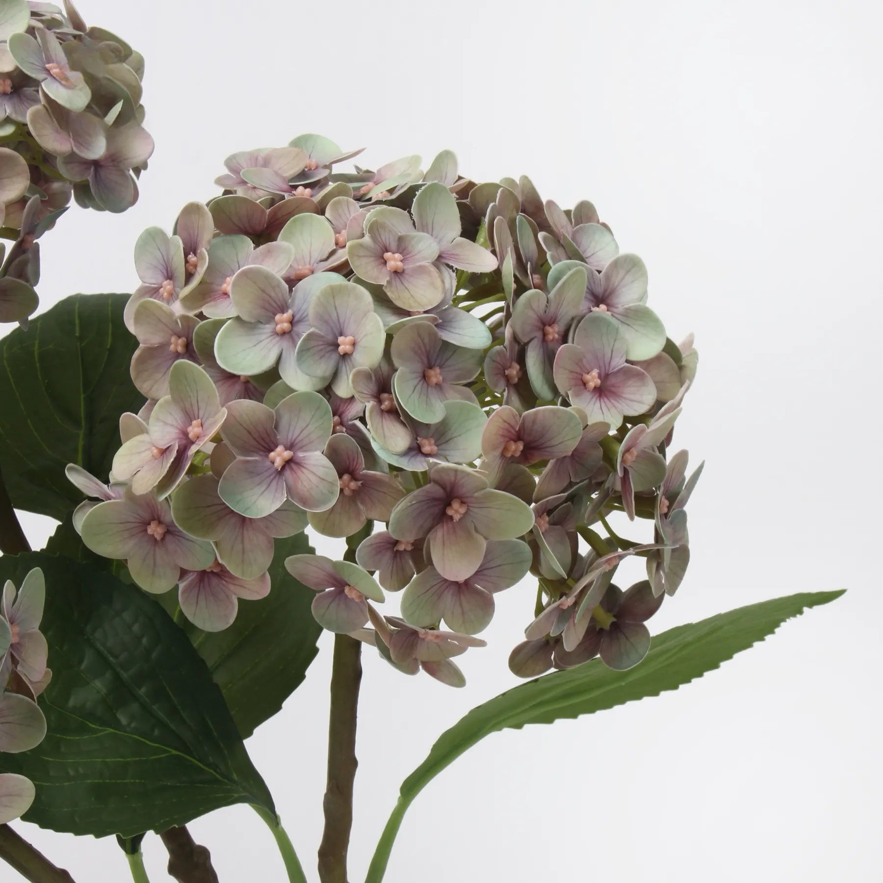 リアルタッチ フェイク アジサイ ステム - 薄紫 20"