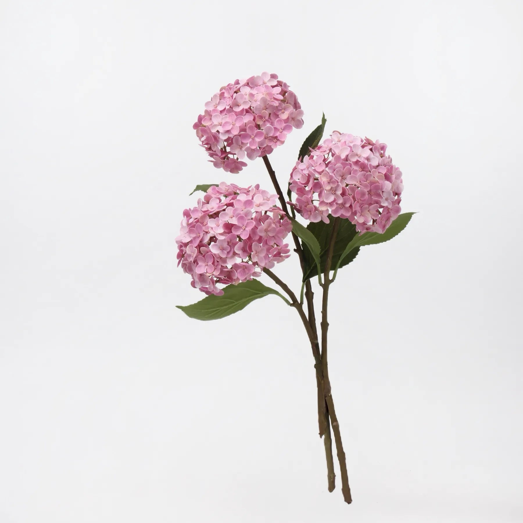 リアルタッチ フェイク アジサイ ステム - ピンク 20"