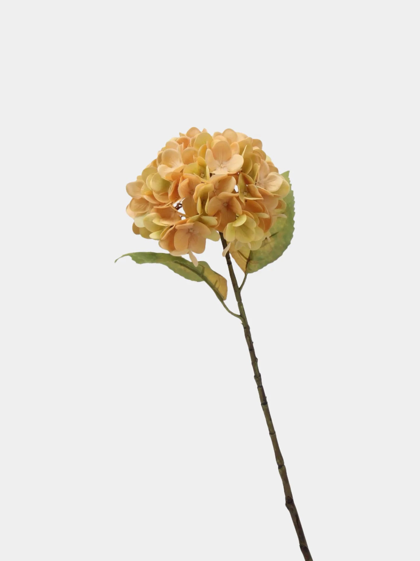Real Touch Faux Hydrangea Stem-Saffron Yellow 22"