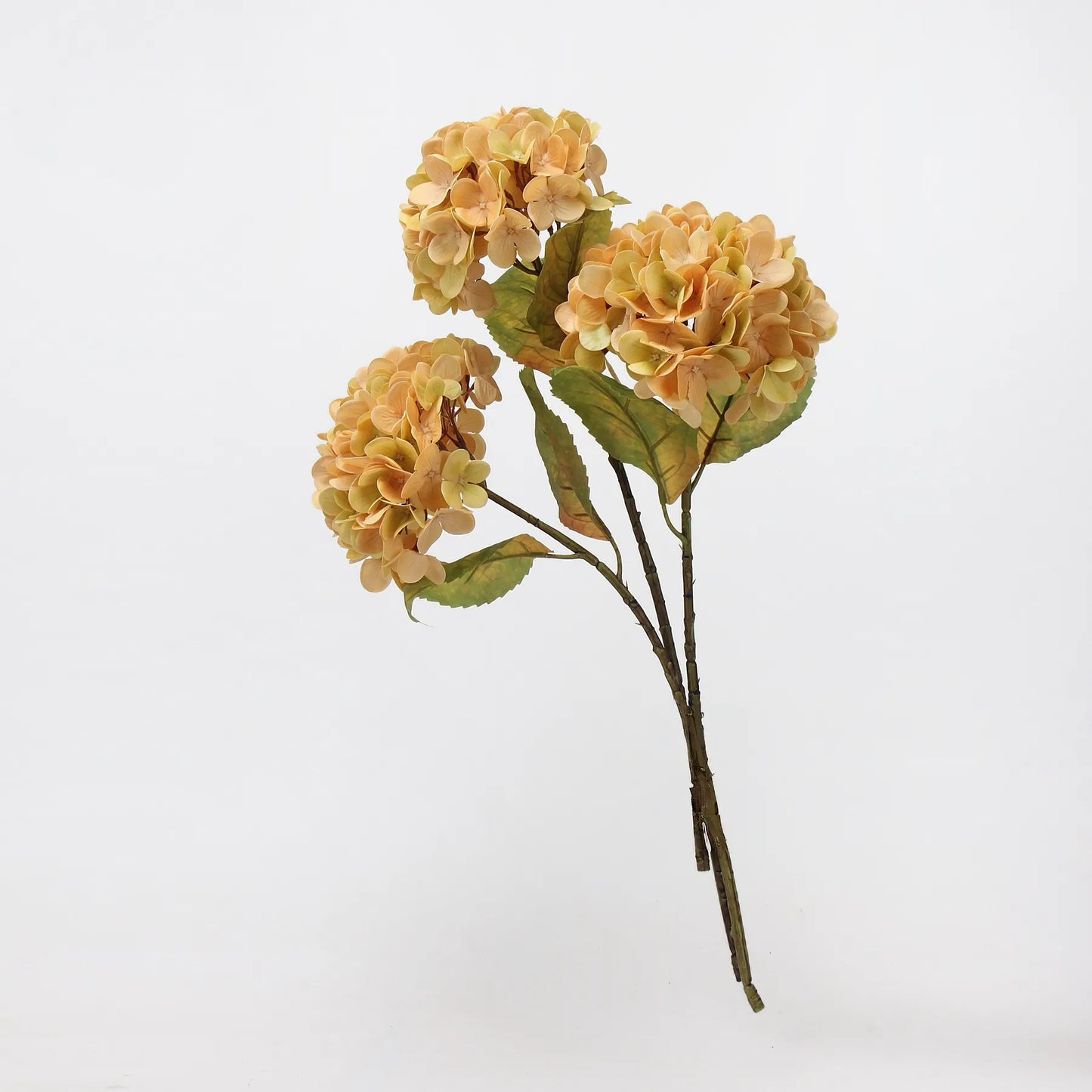 Real Touch Faux Hydrangea Stem-Saffron Yellow 22"